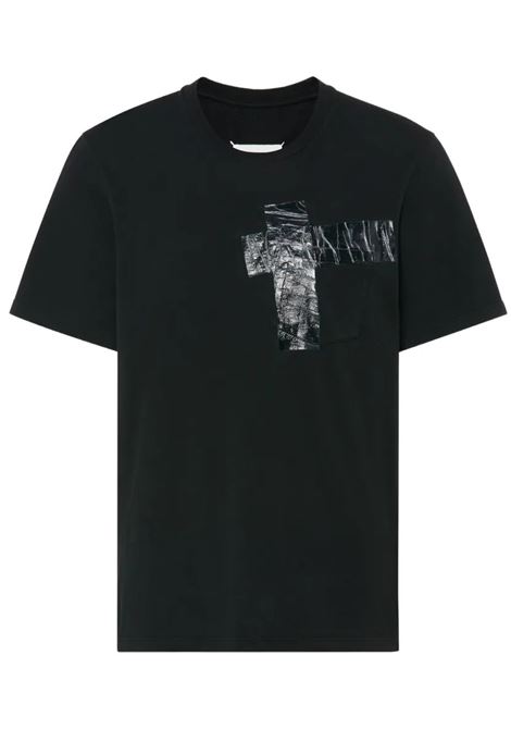 t-shirt taped uomo nera MAISON MARGIELA | S67GC0048 S24575860